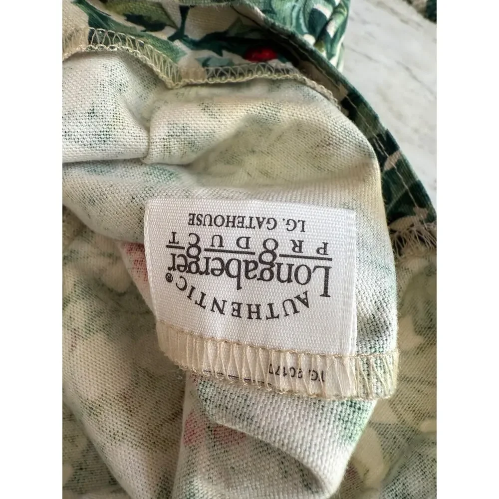 Longaberger Holiday Holly Basket Liner